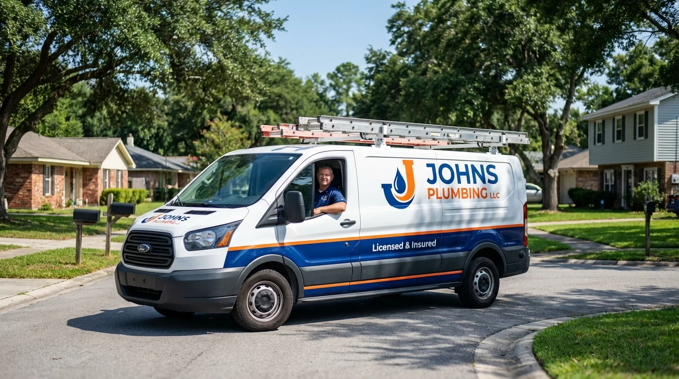 Johns Plumbing LLC service van in Wiley Ford, WV