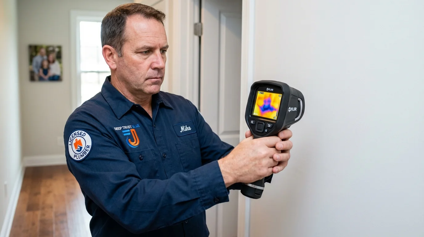 Thermal imaging leak detection by Johns Plumbing LLC in Wiley Ford